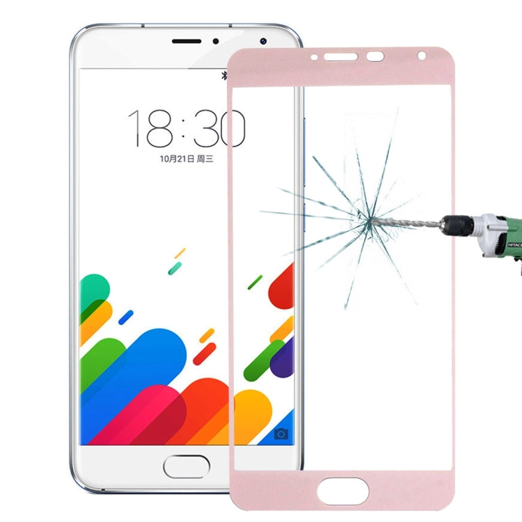 For Meizu  Metal 0.26mm 9H Surface Hardness Explosion-proof Silk-screen Tempered Glass Full Screen Film