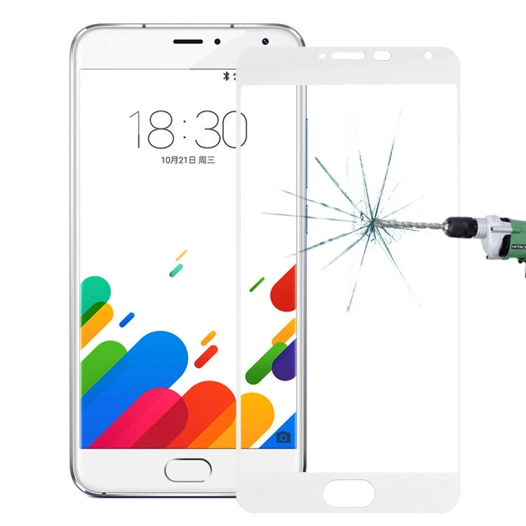 For Meizu  Metal 0.26mm 9H Surface Hardness Explosion-proof Silk-screen Tempered Glass Full Screen Film