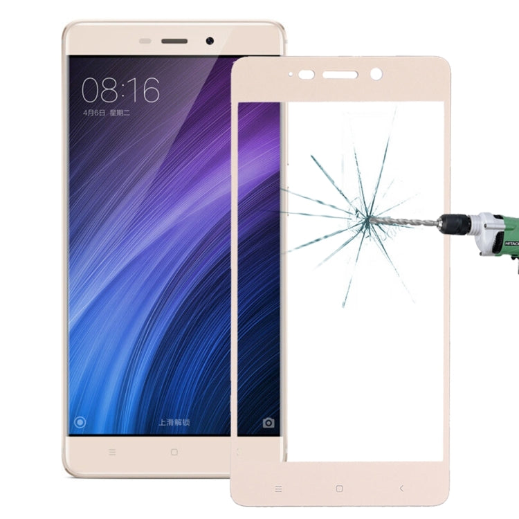 For Xiaomi  Redmi 4 0.26mm 9H Surface Hardness Explosion-proof Silk-screen Tempered Glass Full Screen Film