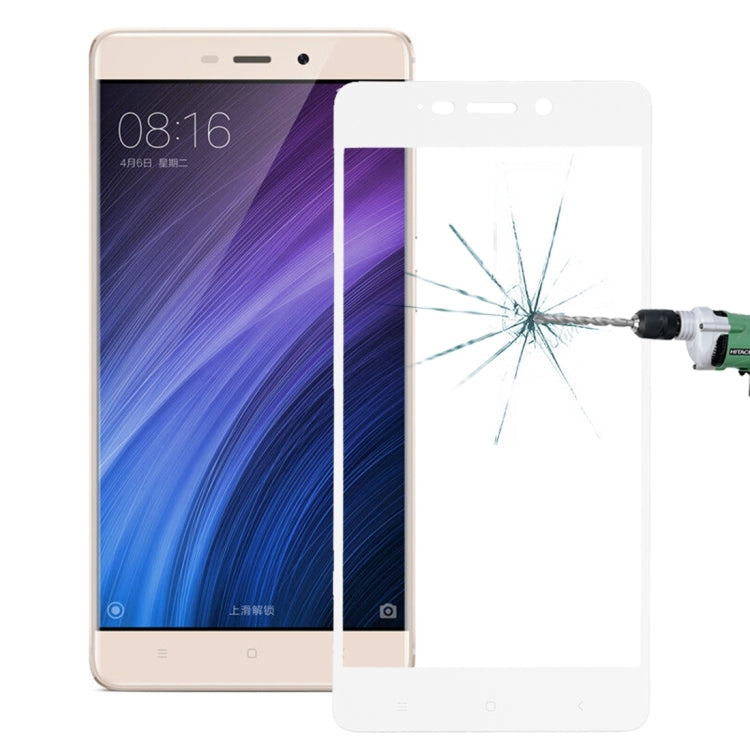 For Xiaomi  Redmi 4 0.26mm 9H Surface Hardness Explosion-proof Silk-screen Tempered Glass Full Screen Film