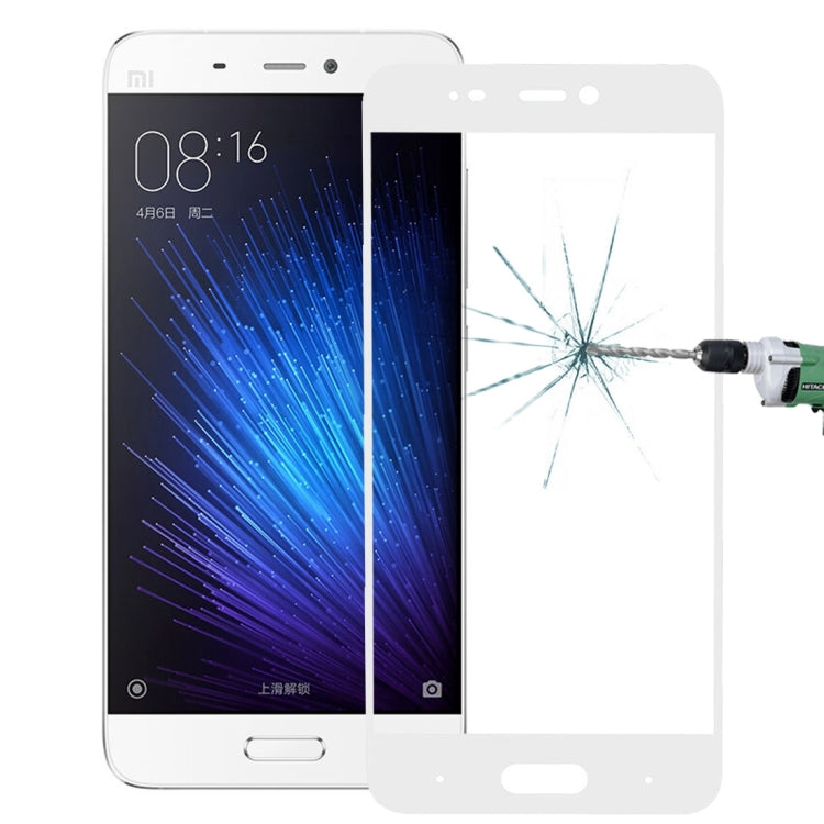 For Xiaomi  Mi 5 0.26mm 9H Surface Hardness Explosion-proof Silk-screen Tempered Glass Full Screen Film