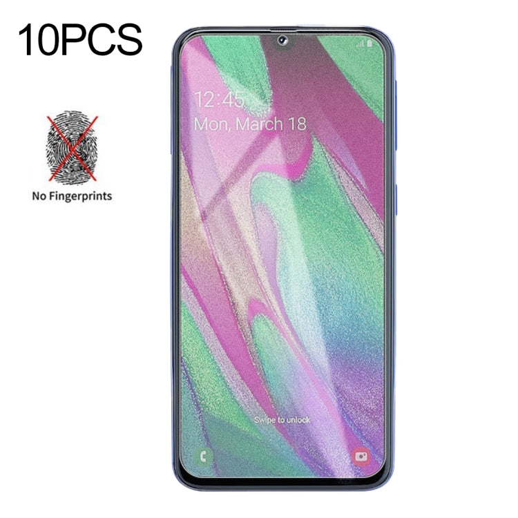 10 PCS Non-Full Matte Frosted Tempered Glass Film for Galaxy A40