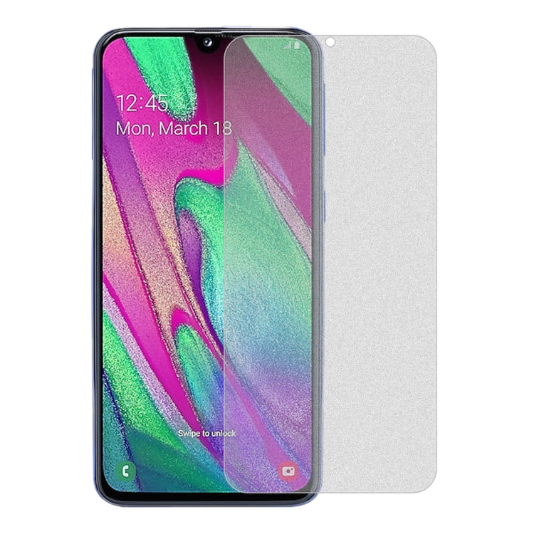 50 PCS Non-Full Matte Frosted Tempered Glass Film for Galaxy A40, No Retail Package