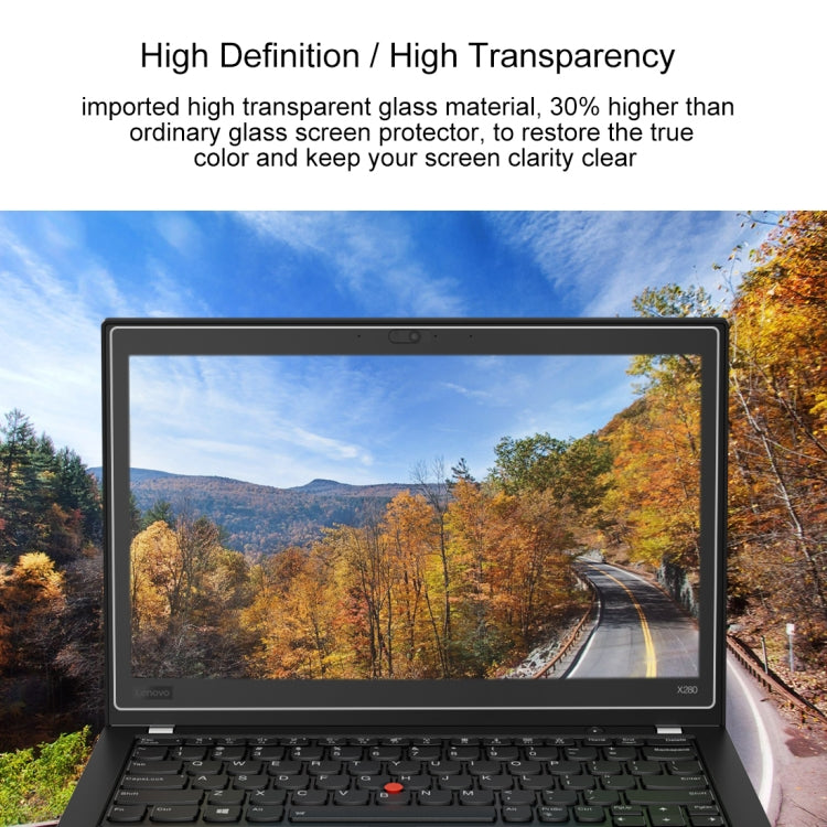 0.4mm 9H Surface Hardness Full Screen Tempered Glass Film for Lenovo ThinkPad X280 12.5 inch