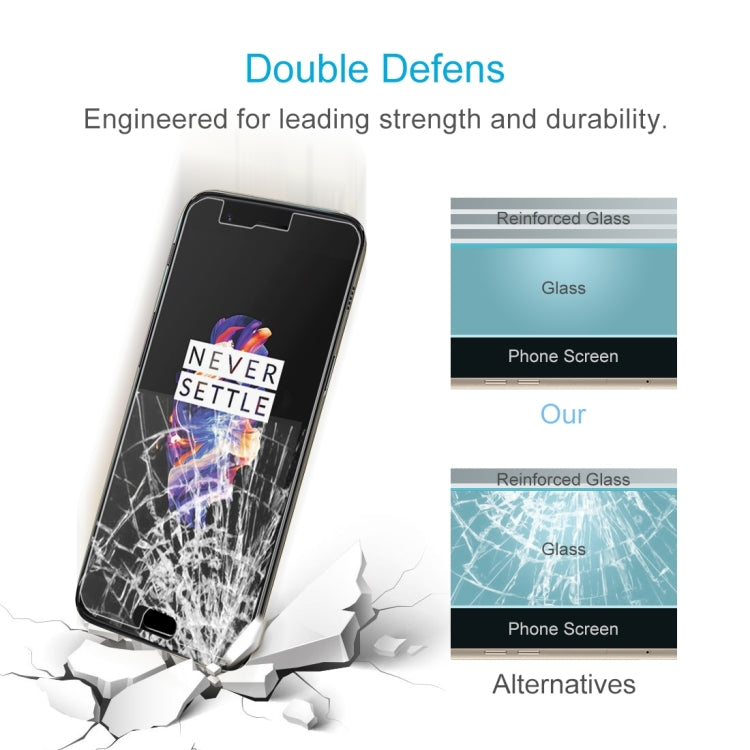 100 PCS for Oneplus 5 0.3mm 9H Surface Hardness 2.5D Explosion-proof Non-full Screen Tempered Glass Screen Film