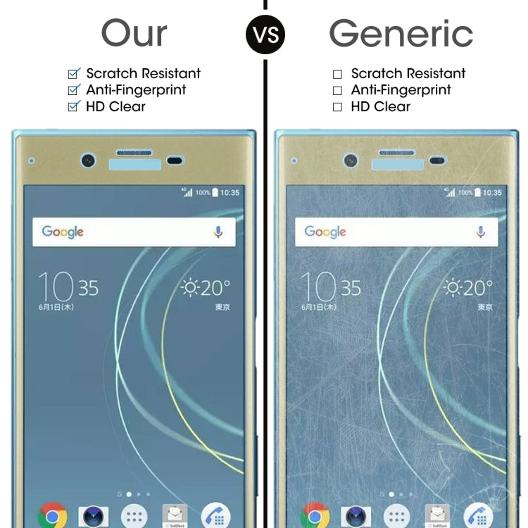 For Sony Xperia XZs 0.33mm 9H Surface Hardness 3D Curved Full Screen Tempered Glass Screen Protector