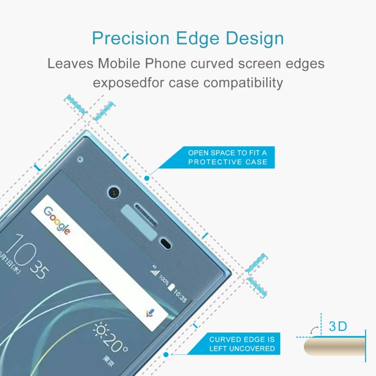 For Sony Xperia XZs 0.33mm 9H Surface Hardness 3D Curved Full Screen Tempered Glass Screen Protector