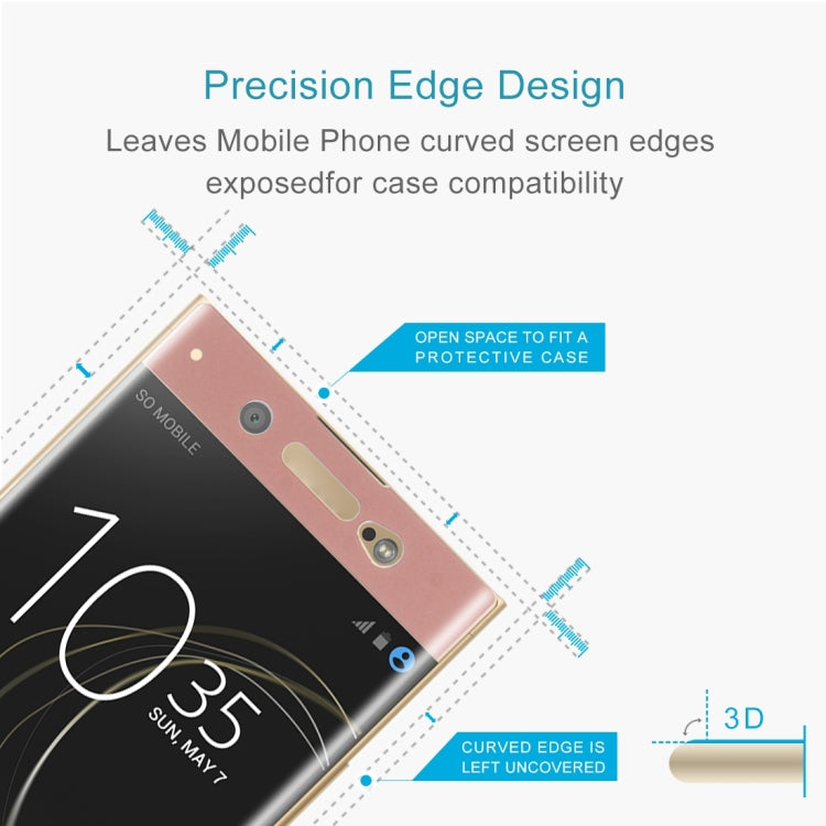 For Sony Xperia XA1 Ultra 0.33mm 9H Surface Hardness 3D Curved Full Screen Tempered Glass Screen Protector