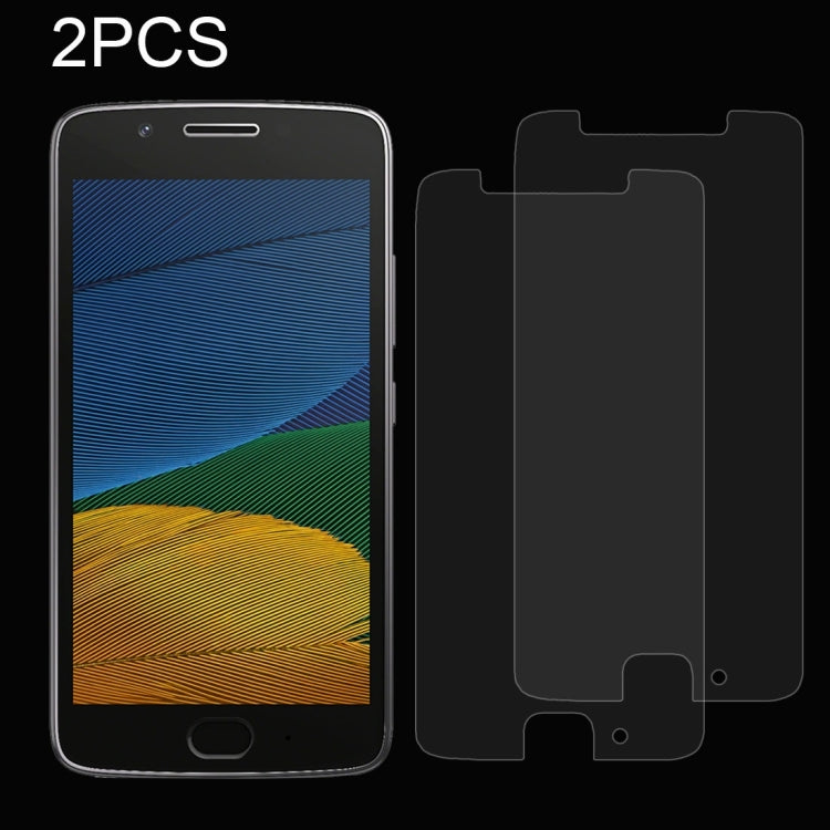 2 PCS for Motorola Moto G (5th Gen.) 0.26mm 9H Surface Hardness Explosion-proof Non-full Screen Tempered Glass Screen Film
