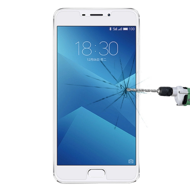 For Meizu M5 Note 0.26mm 9H Surface Hardness Explosion-proof Non-full Screen Tempered Glass Screen Film