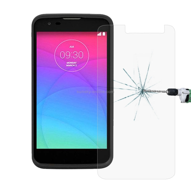 100 PCS for LG K8 (2017)  0.26mm 9H Surface Hardness Explosion-proof Tempered Glass Screen Film