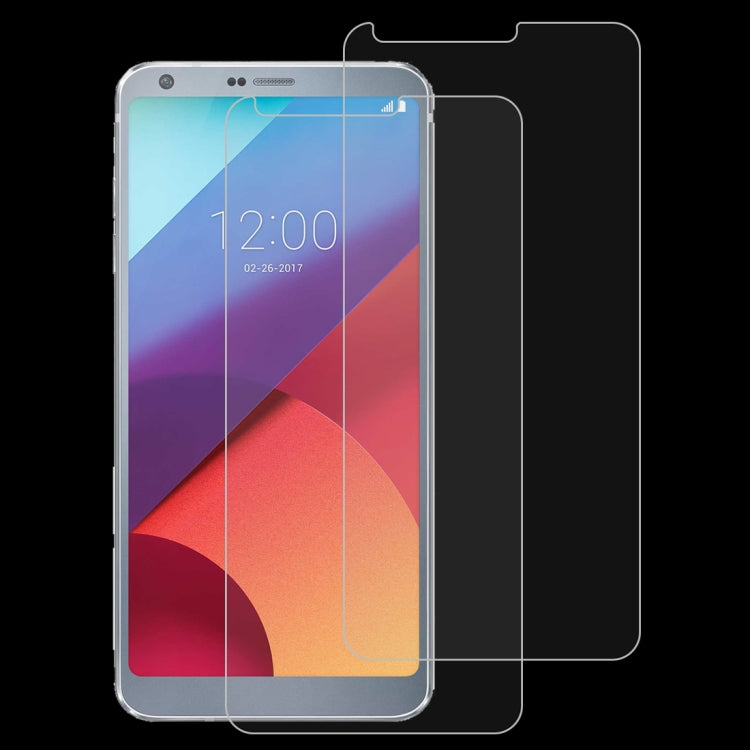 2 PCS for LG G6 0.26mm 9H Surface Hardness Explosion-proof Non-full Screen Tempered Glass Screen Film