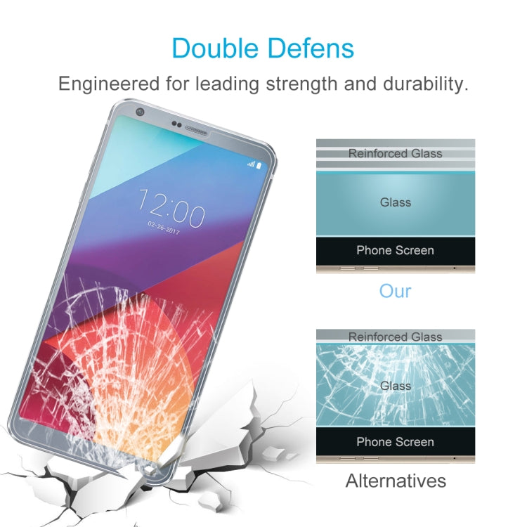 100 PCS for LG G6 0.26mm 9H Surface Hardness Explosion-proof Tempered Glass Screen Film