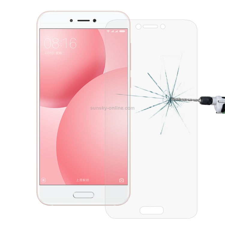50 PCS for Xiaomi Mi 5c 0.26mm 9H Surface Hardness Explosion-proof Non-full Screen Tempered Glass Screen Film