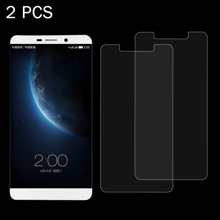 2 PCS for LETV Le Max 3 0.26mm 9H Surface Hardness Explosion-proof Non-full Screen Tempered Glass Screen Film