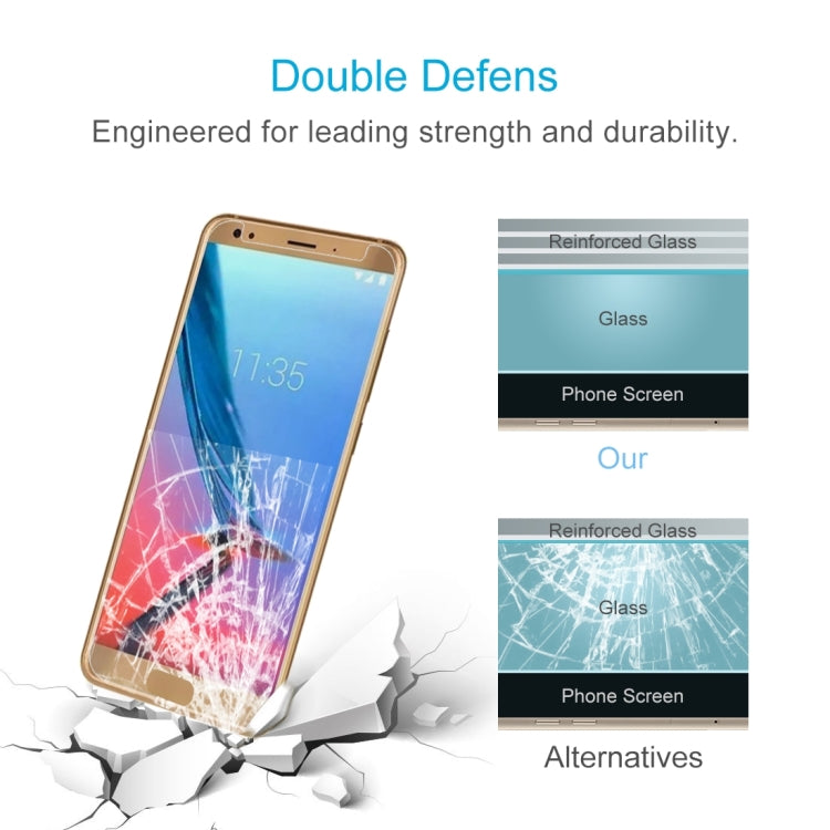 50 PCS for ZTE Blade V9 Vita 0.26mm 9H Surface Hardness 2.5D Tempered Glass Screen Film