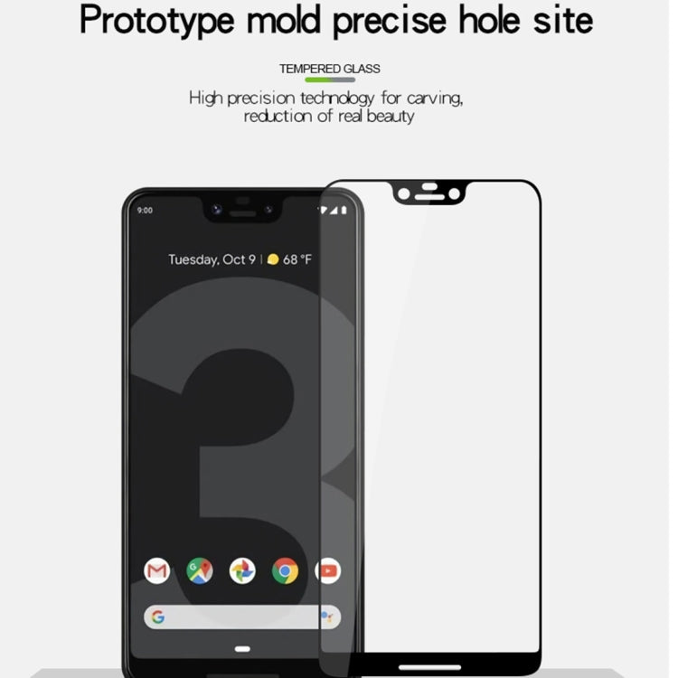 MOFI 0.3mm 9H 2.5D Curved Edge Full Screen Tempered Glass Screen Protector for Pixel3 XL(Black)