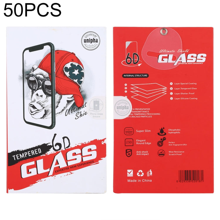 50 PCS Hard Cardboard + Foam Packaging Box for Tempered Glass Film Screen Protector