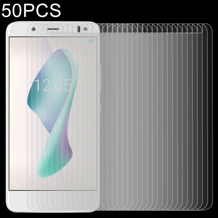 50 PCS 0.26mm 9H 2.5D Tempered Glass Film for BQ Aquaris VS Plus