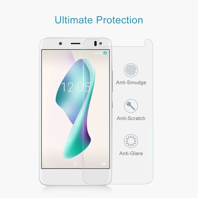 100 PCS 0.26mm 9H 2.5D Tempered Glass Film for BQ Aquaris VS Plus