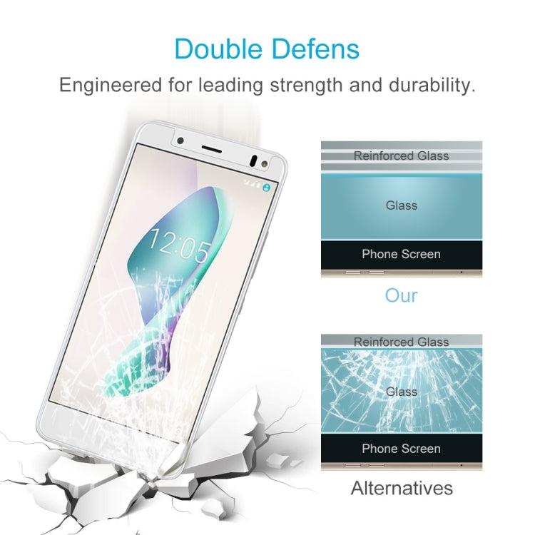 100 PCS 0.26mm 9H 2.5D Tempered Glass Film for BQ Aquaris VS Plus
