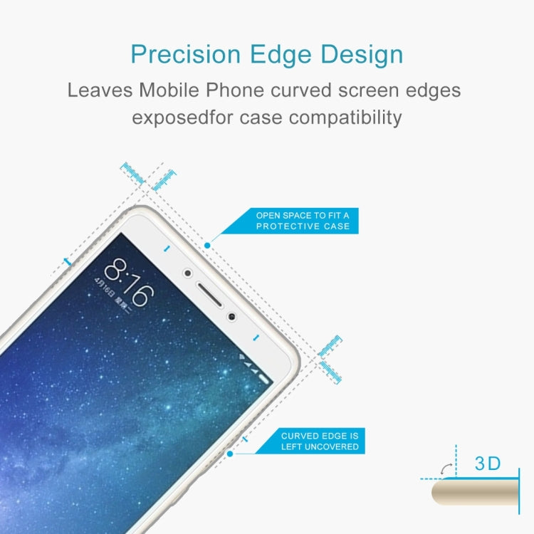 2 PCS for Xiaomi Mi Max 2 0.3mm 9H Surface Hardness 2.5D Explosion-proof Non-full Screen Tempered Glass Screen Film