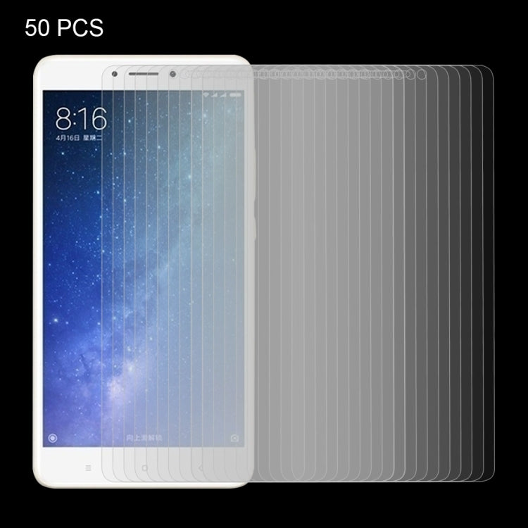 50 PCS for  Xiaomi Mi Max 2 0.3mm 9H Surface Hardness 2.5D Explosion-proof Non-full Screen Tempered Glass Screen Film, No Retail Package