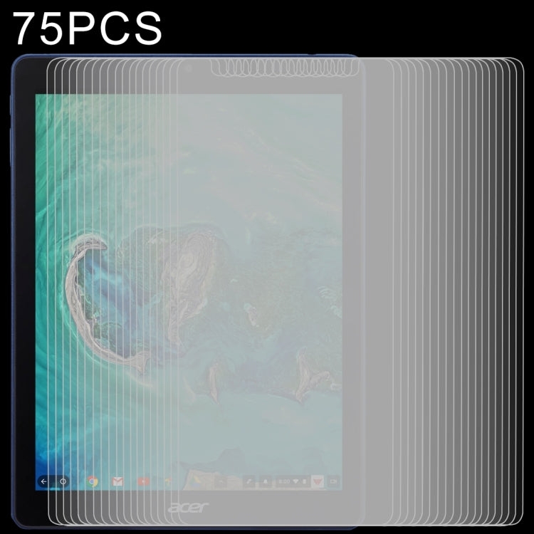 75 PCS 0.33mm 9H HD Tempered Glass Film for Acer Chromebook Tab 10