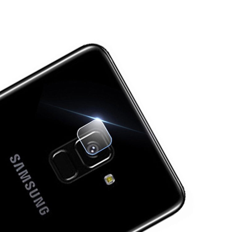 0.3mm 2.5D Transparent Rear Camera Lens Protector Tempered Glass Film for Galaxy A8 Plus (2018)