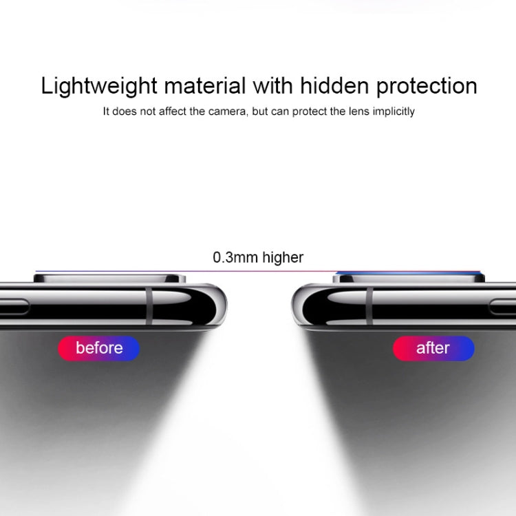 For Huawei Honor V30 Scratchproof Mobile Phone Metal Rear Camera Lens Ring (Black)