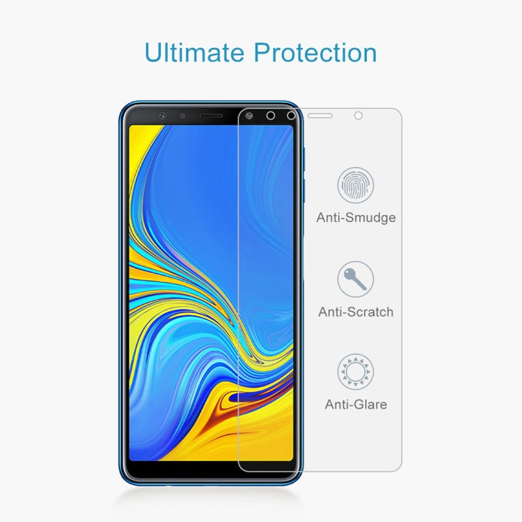 50 PCS 0.26mm 9H 2.5D Tempered Glass Film for Galaxy A7 (2018), No Retail Package