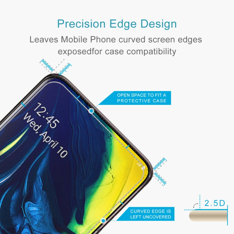 10 PCS 0.26mm 9H 2.5D Tempered Glass Film for Galaxy A80/A90