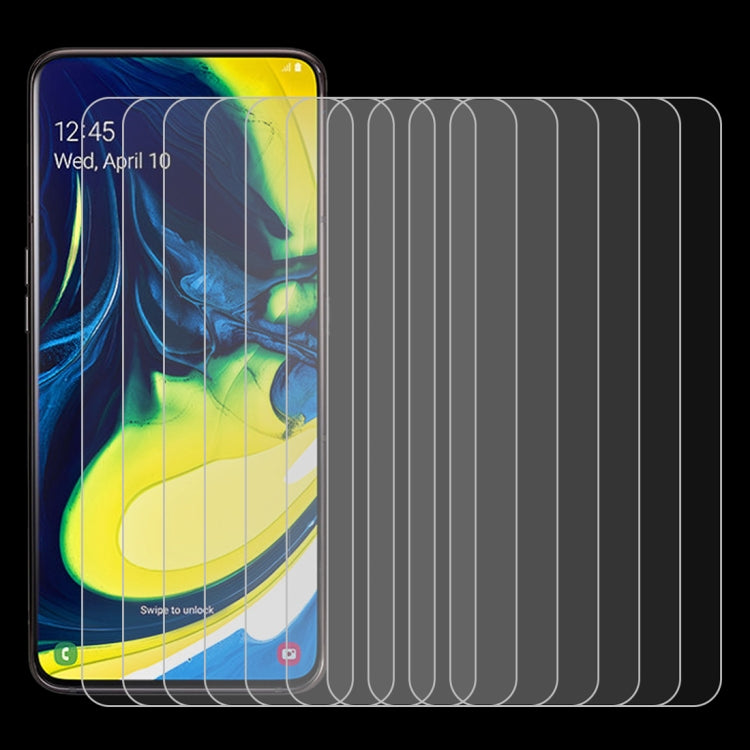 10 PCS 0.26mm 9H 2.5D Tempered Glass Film for Galaxy A80/A90