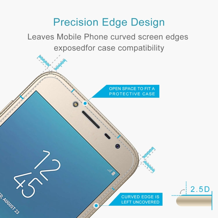 50 PCS 0.26mm 9H 2.5D Tempered Glass Film for Galaxy J2 Pro (2018), No Retail Package