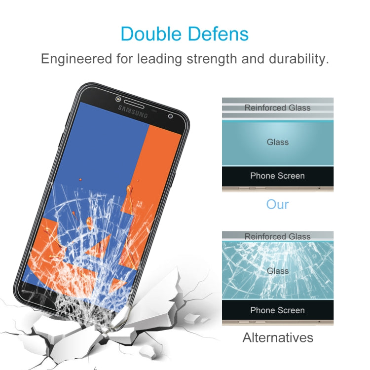 50 PCS 0.26mm 9H 2.5D Tempered Glass Film for Galaxy J4, No Retail Package