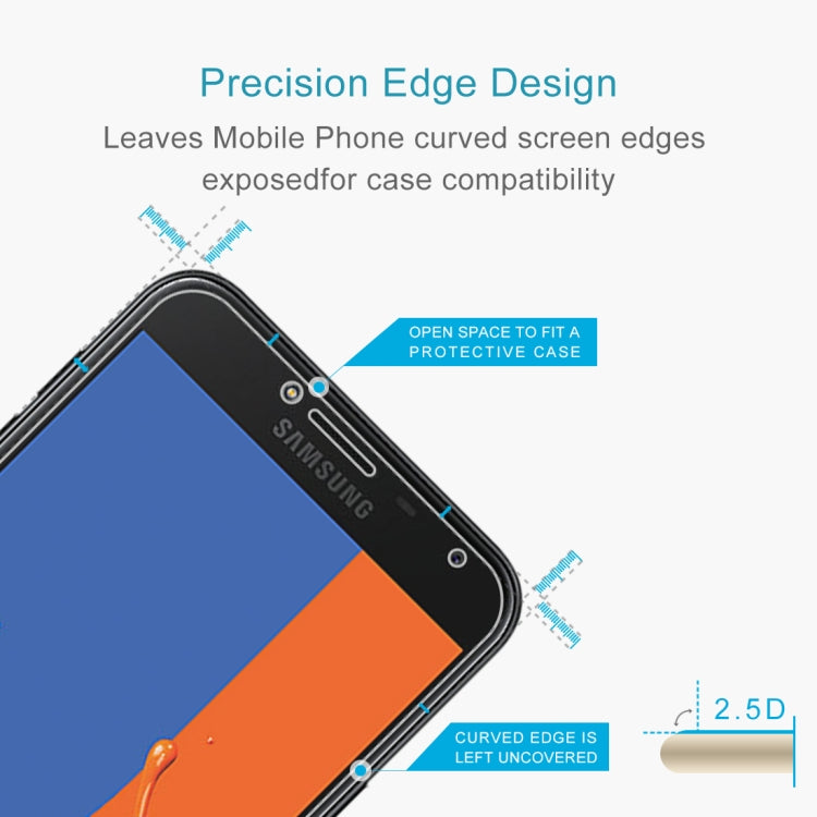 10 PCS 0.26mm 9H 2.5D Tempered Glass Film for Galaxy J4