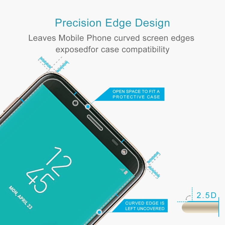 50 PCS 0.26mm 9H 2.5D Tempered Glass Film for Galaxy J6, No Retail Package