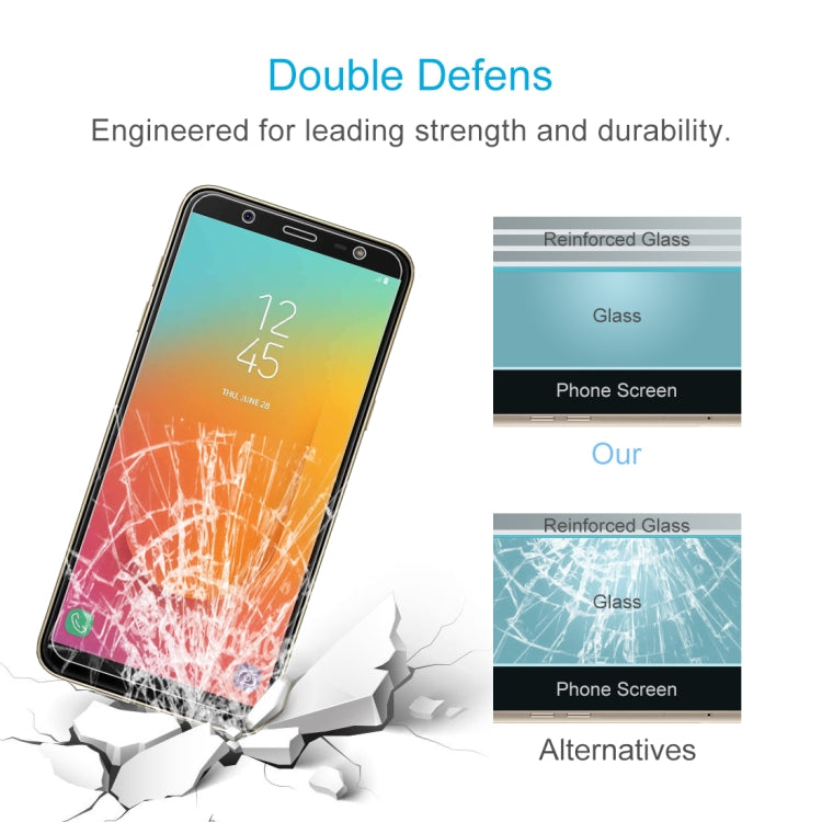 10 PCS 0.26mm 9H 2.5D Tempered Glass Film for Galaxy J8+