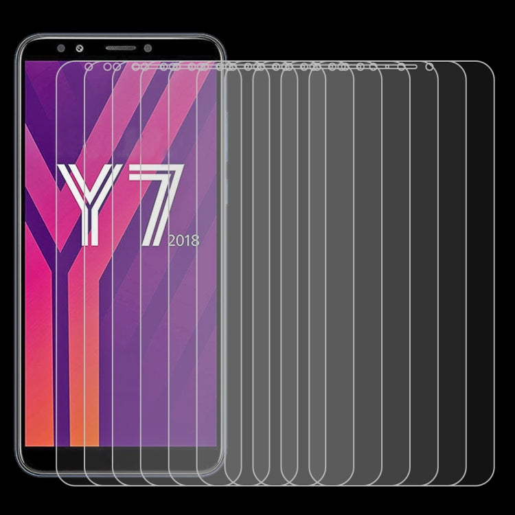 50 PCS 0.26mm 9H 2.5D Tempered Glass Film for Huawei Y7 2018, No Retail Package