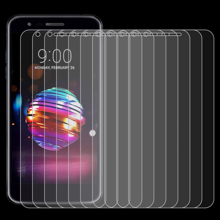 50 PCS 0.26mm 9H 2.5D Tempered Glass Film for LG K11 Plus, No Retail Package