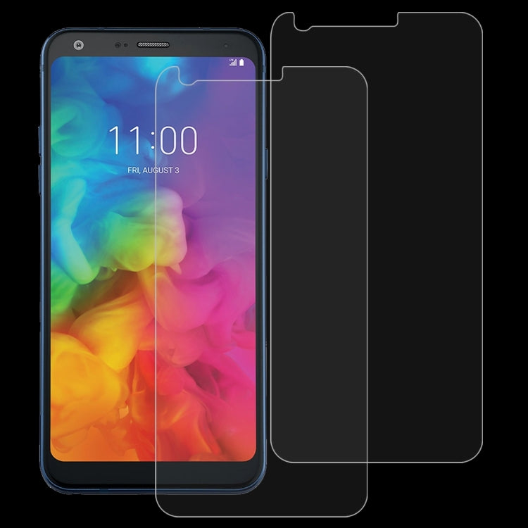 2 PCS 0.26mm 9H 2.5D Tempered Glass Film for LG Q7