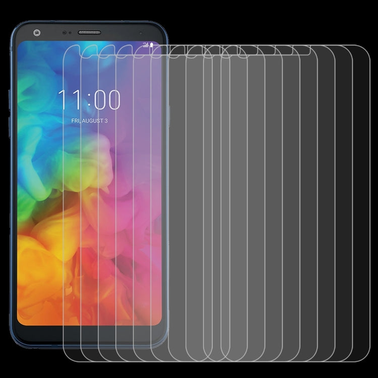 10 PCS 0.26mm 9H 2.5D Tempered Glass Film for LG Q7