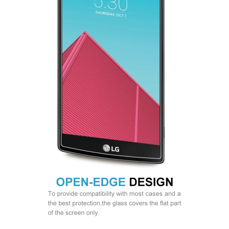 50 PCS 0.26mm 9H 2.5D Tempered Glass Film for LG G4