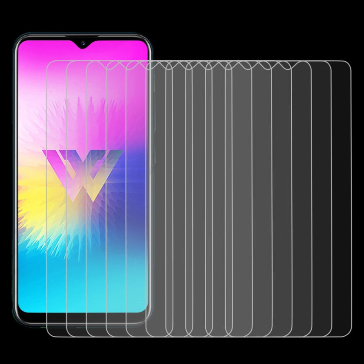 50 PCS 0.26mm 9H 2.5D Tempered Glass Film for LG W30 Pro, No Retail Package