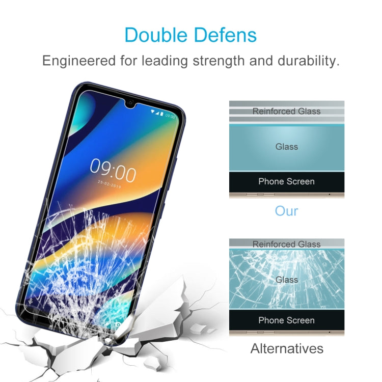 50 PCS 0.26mm 9H 2.5D Tempered Glass Film for Wiko View3 Lite, No Retail Package