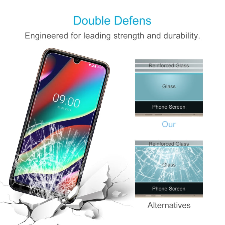 50 PCS 0.26mm 9H 2.5D Tempered Glass Film for Wiko View3 Pro, No Retail Package