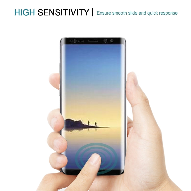 25 PCS For Galaxy Note 8 0.3mm 9H Surface Hardness 3D Curved Silk-screen Full Screen Tempered Glass Screen Protector