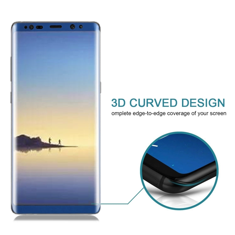 25 PCS For Galaxy Note 8 0.3mm 9H Surface Hardness 3D Curved Silk-screen Full Screen Tempered Glass Screen Protector