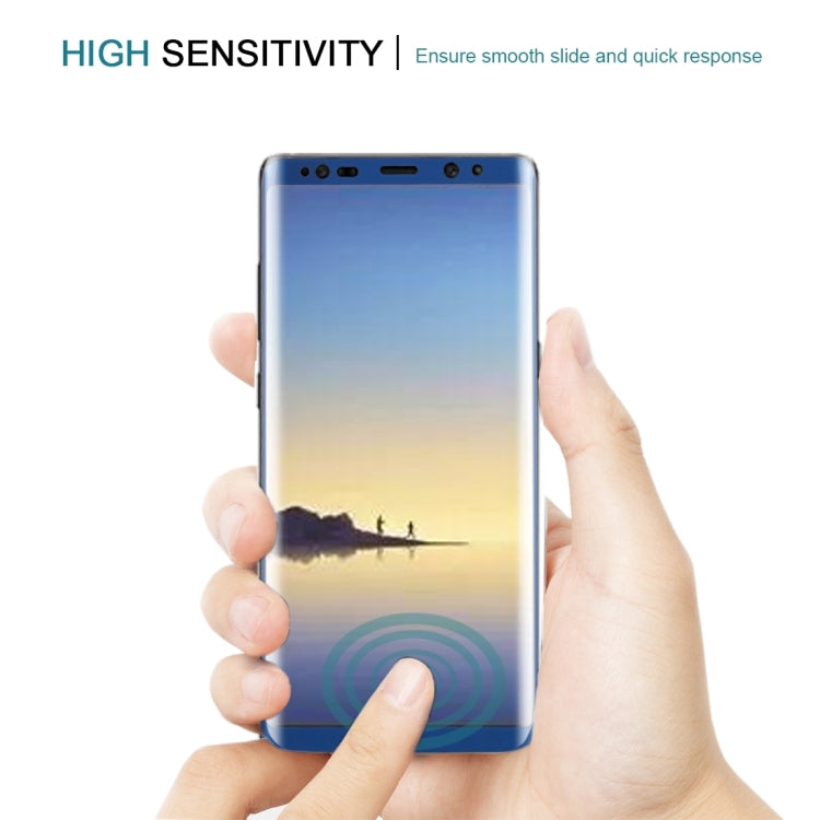 25 PCS For Galaxy Note 8 0.3mm 9H Surface Hardness 3D Curved Silk-screen Full Screen Tempered Glass Screen Protector