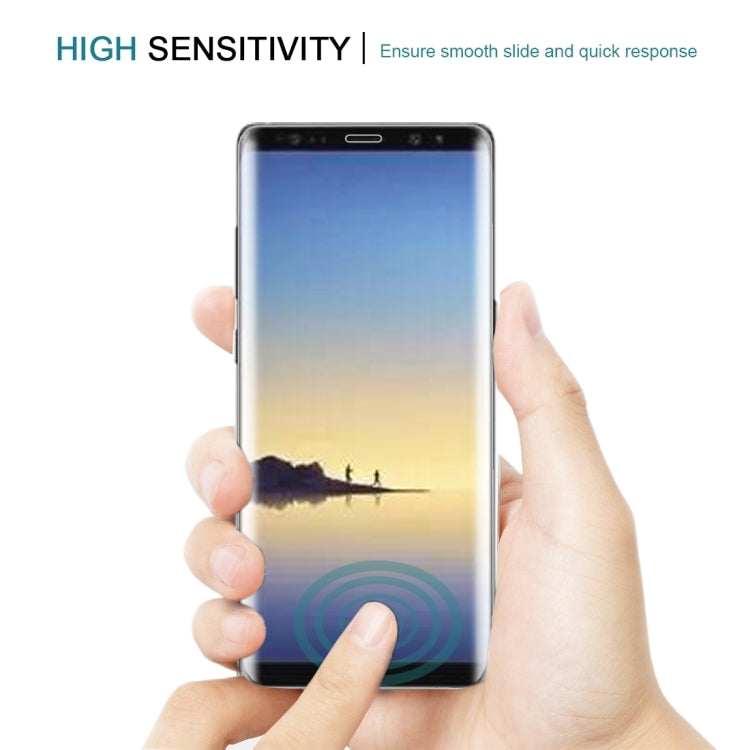 25 PCS For Galaxy Note 8 0.3mm 9H Surface Hardness 3D Curved Silk-screen Full Screen Tempered Glass Screen Protector
